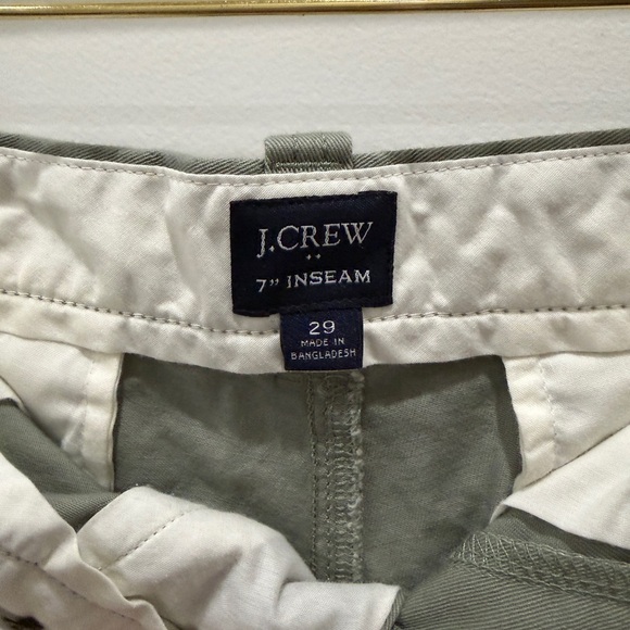 J. Crew Olive Flat Front Shorts - Picture 3 of 3